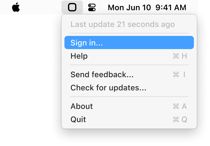 Portrait app in MacOS dock